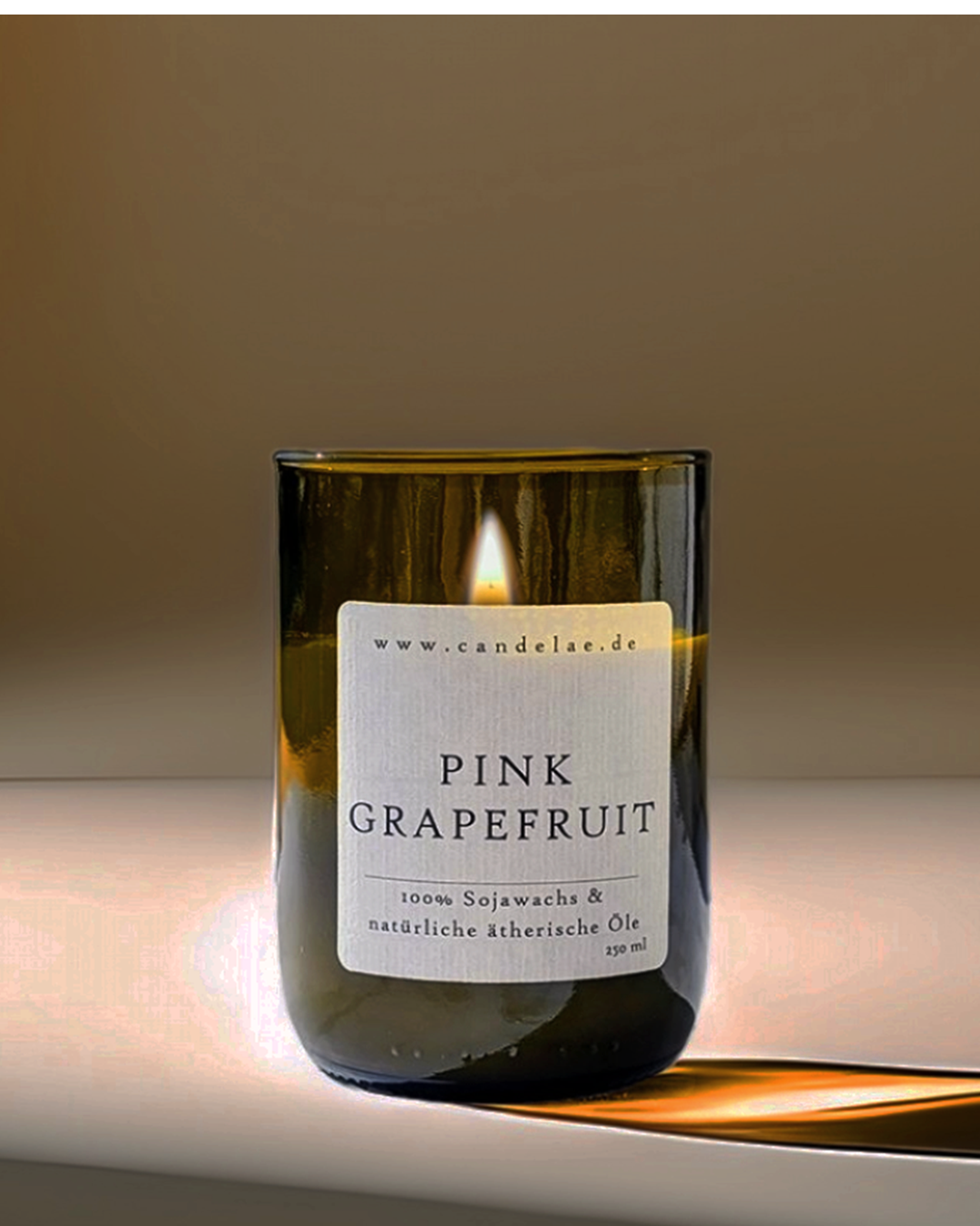 Natürliche Duftkerze Pink Grapefruit Sojawachs handgefertigt-Candelae Duftkerzen