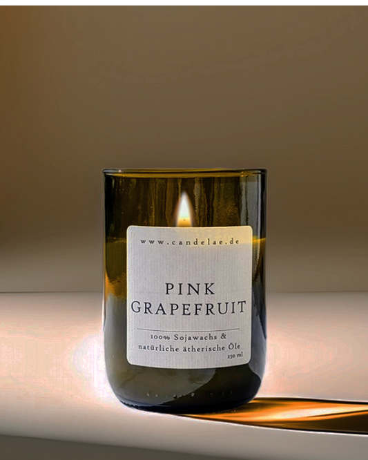 Natürliche Duftkerze Pink Grapefruit Sojawachs handgefertigt-Candelae Duftkerzen
