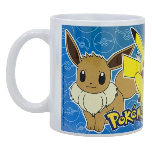 Pokemon Pikachu Evoli Kaffeetasse Tasse 325ml Mug Cup mit Geschenkkarton-Tinisu