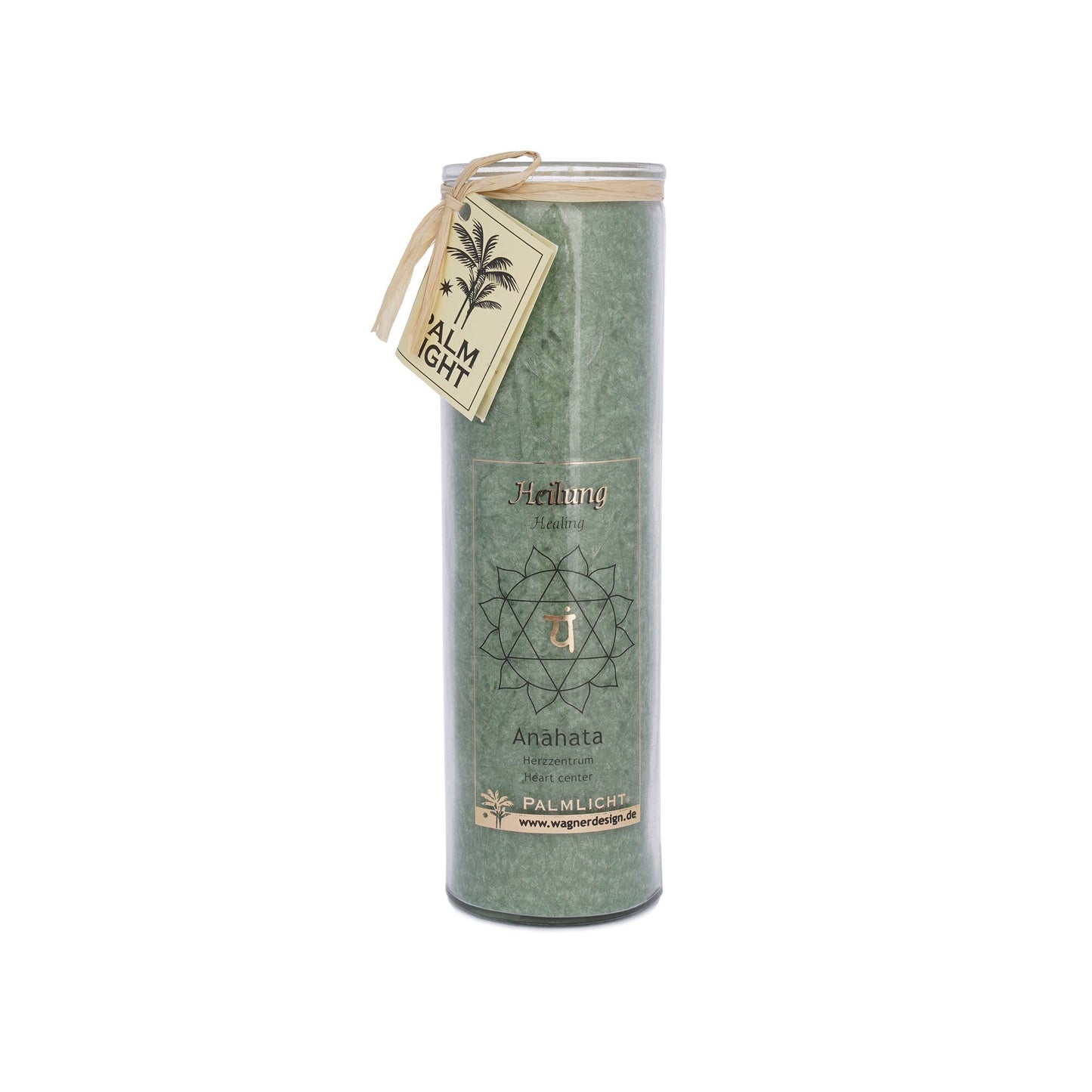 Handgefertigte Palmwachskerze fuer Entspannung und Wohlbefinden