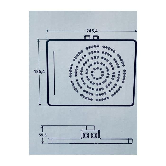Wasserfall Kopfbrause mit 2 Strahlarten und Antikalk Funktion-HEIMWERKA