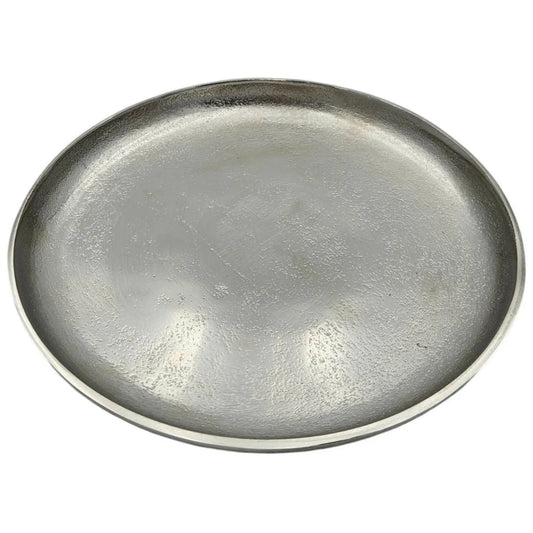 Dekoteller Silber Metall Teller Schale Dekotablett Kerzenteller Dekoschale Ø20cm - Yabubest - Home & More