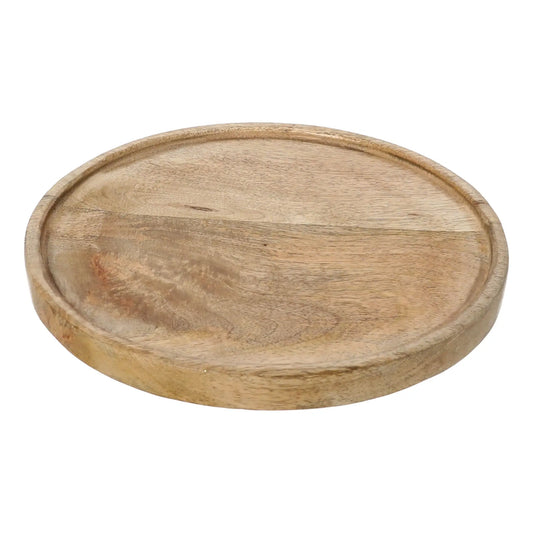 Dekoteller Teller Mango Holz Dekobrett Untersetzer Schmuckteller Tablett Ø 25 cm - Yabubest - Home & More
