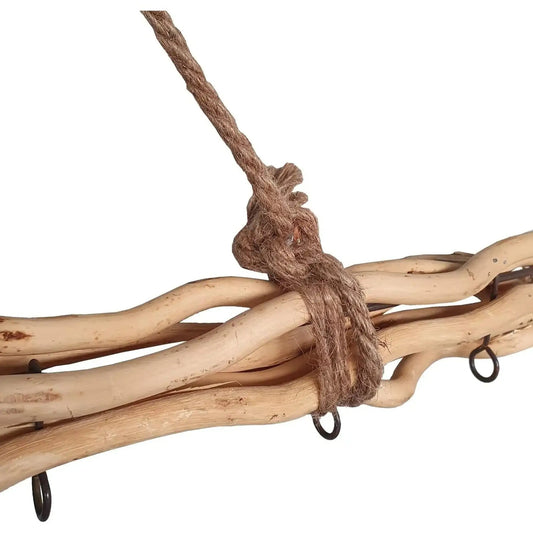 Dekozweige Holz 8 Haken Fensterdeko Hängeast Weide Äste braun Hängezweige 80 cm - Yabubest - Home & More