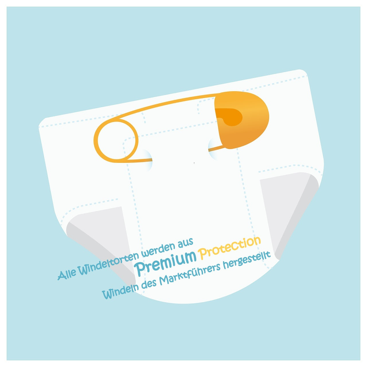 Windeltorte Alles Jute zur Geburt apricot-dubistda