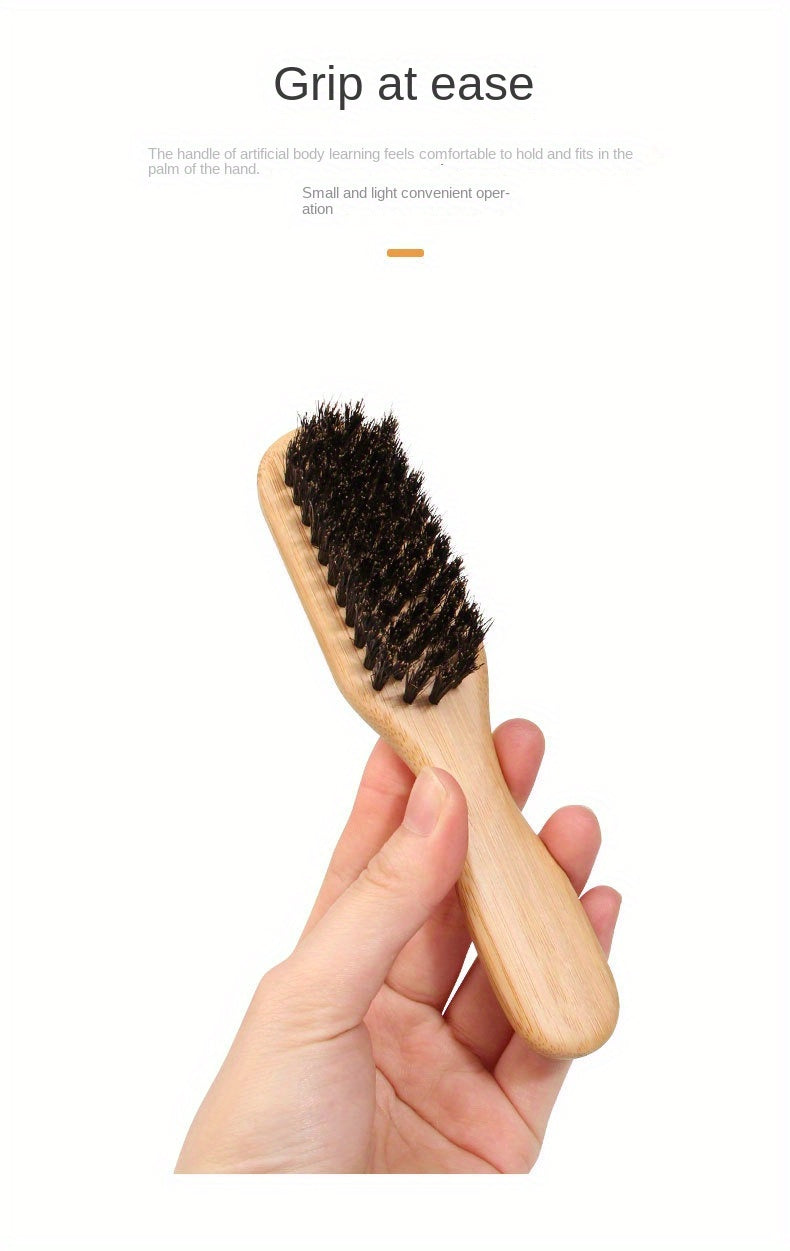 Hochwertiger Bartpinsel mit Holzgriff und Wildschweinborsten