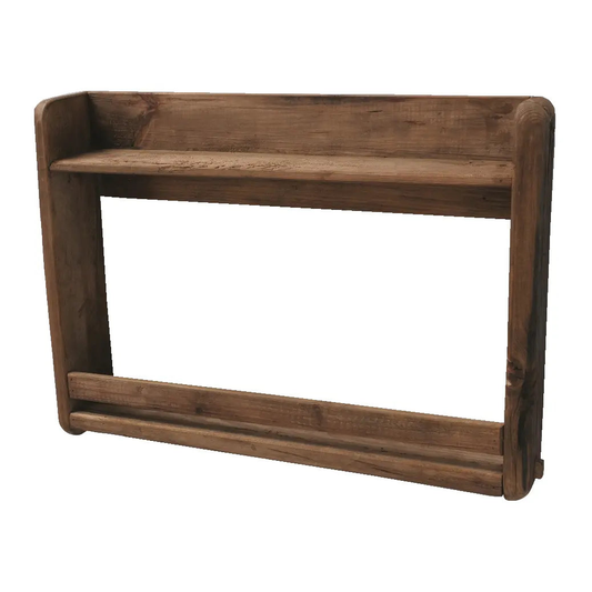 Massives Wandregal aus recyceltem Holz 69x49 cm