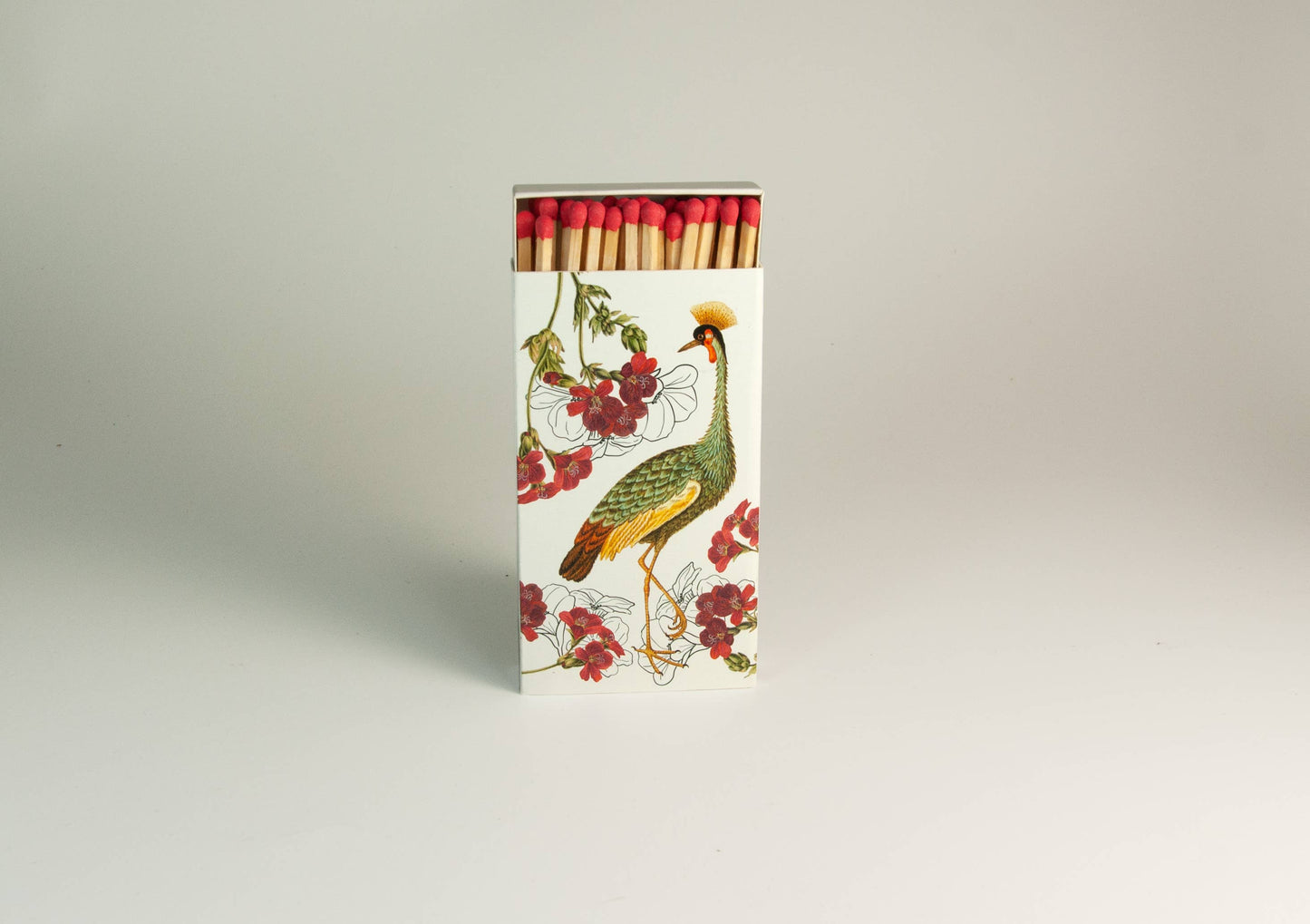 Vintage Streichhölzer – Lange Streichhölzer mit künstlerischem Motiv „Heron“