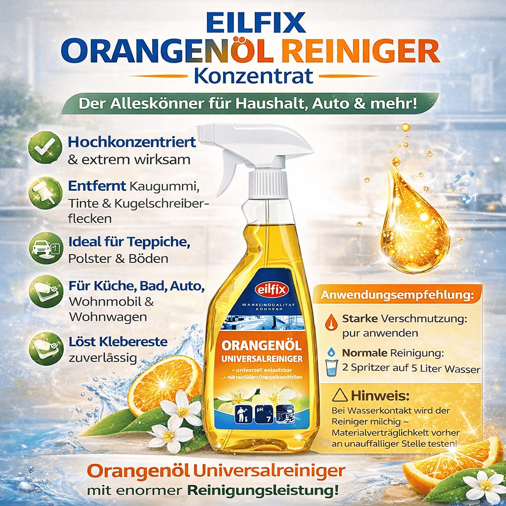 Orangenöl Universalreiniger Konzentrat für Haushalt und Textilien-mundizio