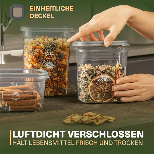 15-teiliges luftdichtes Aufbewahrungsdosen-Set mit Deckel für Küche-Yabubest - Home & More