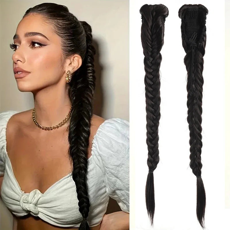 24 Zoll lockige synthetische Clip-in Pferdeschwanzverlängerung-ARI