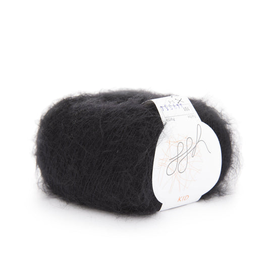 ggh Kid Mohairwolle Farbe Schwarz 101 Lacegarn