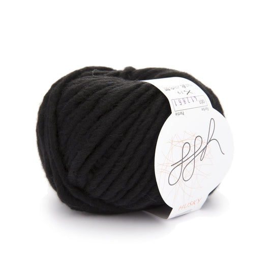 ggh Husky Garn 001 Schwarz 50Wolle50Acryl Nadel 7-9