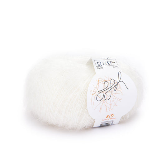 ggh Kid Mohairwolle Farbe 103 Weiß Lacegarn