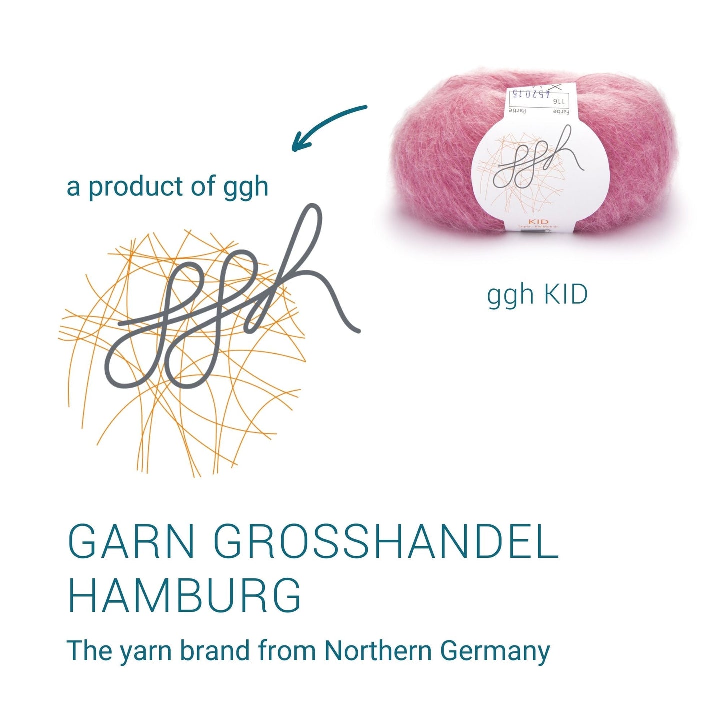 ggh Kid Mohairwolle Farbe Korallrosé 116