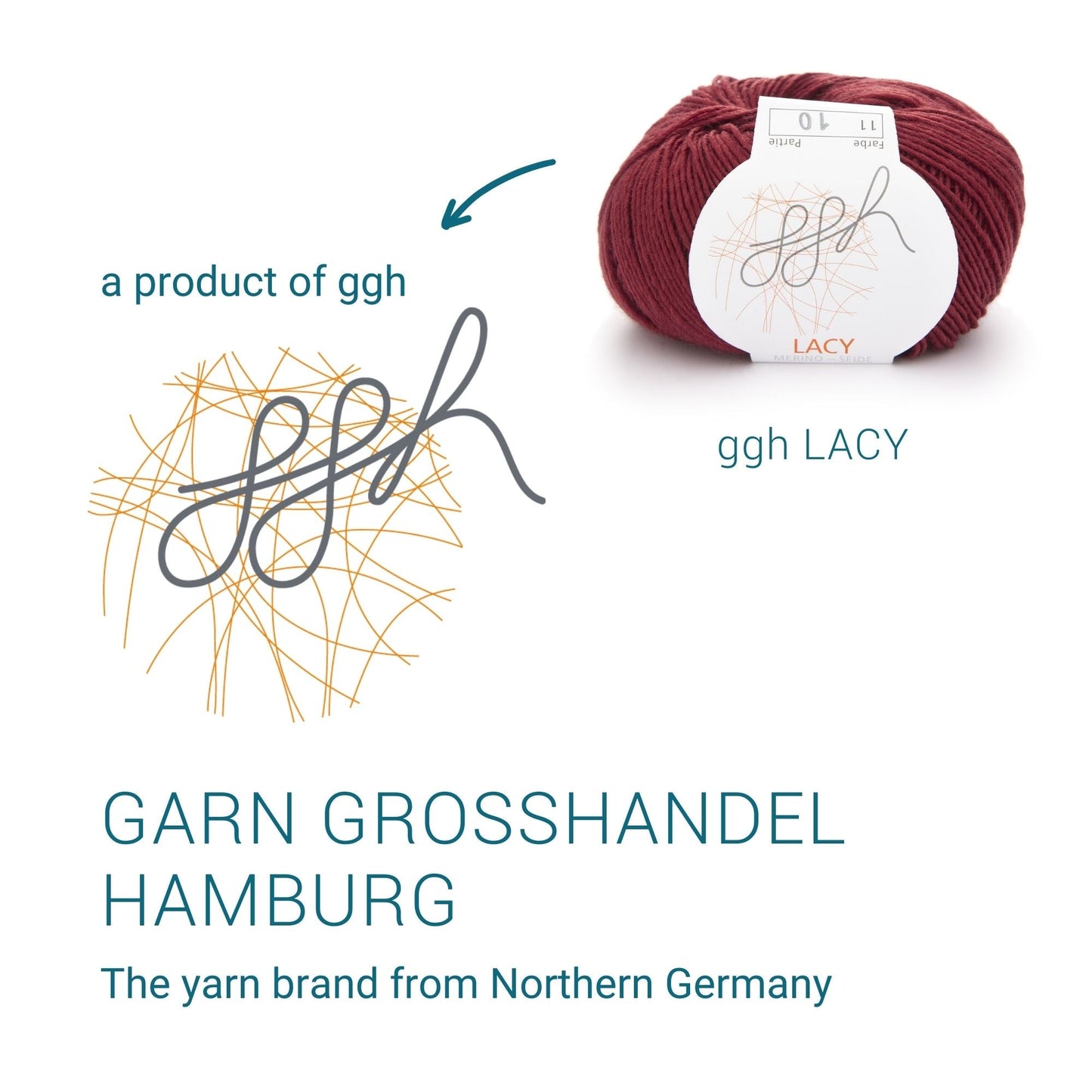 GGH Lacy Kardinalrot Luxusgarn Merinowolle Seide