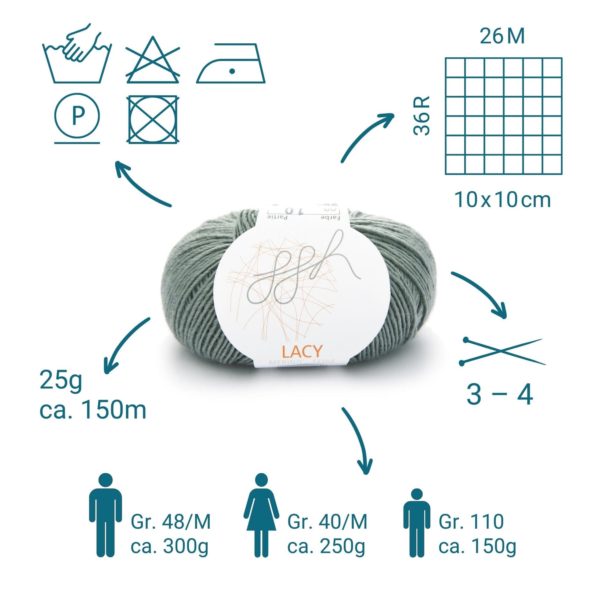 GGH Lacy | 009 - Grüngrau-ggh Wolle