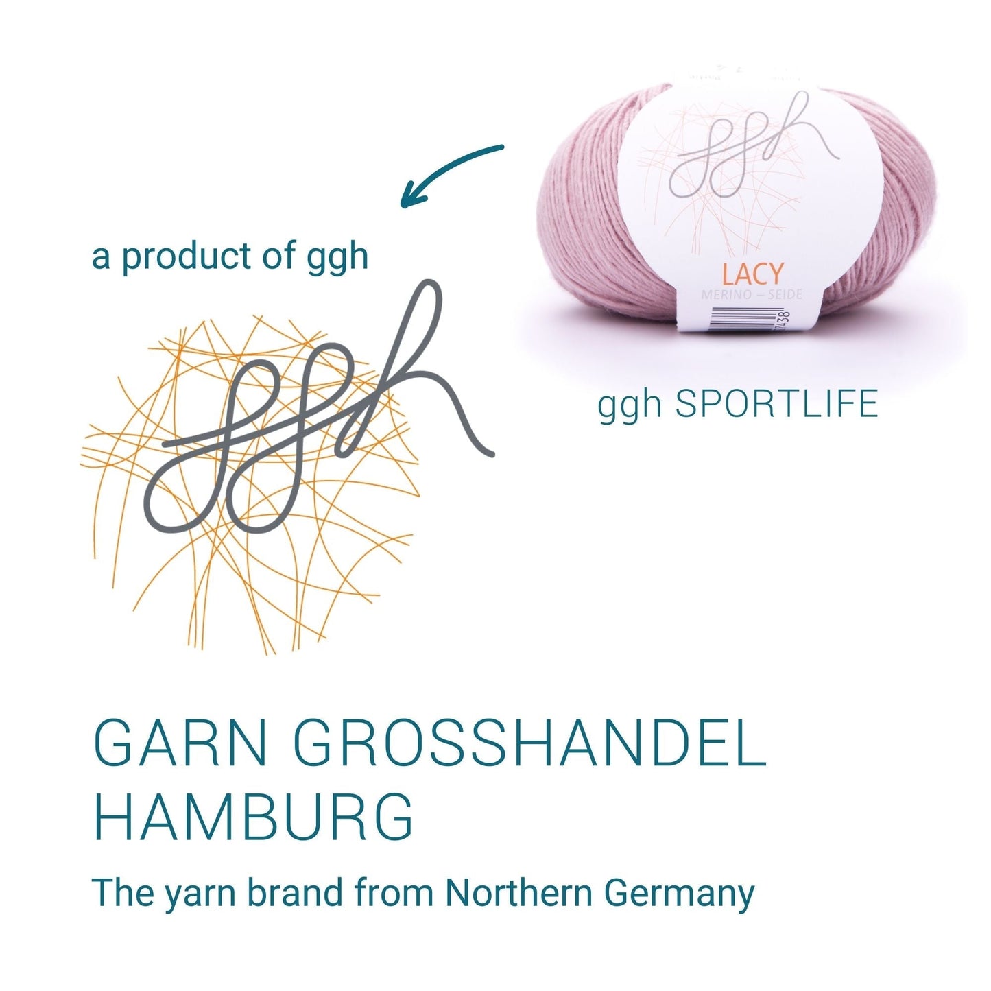 GGH Lacy Garn 015 Pastell Rosa Merinowolle Seide