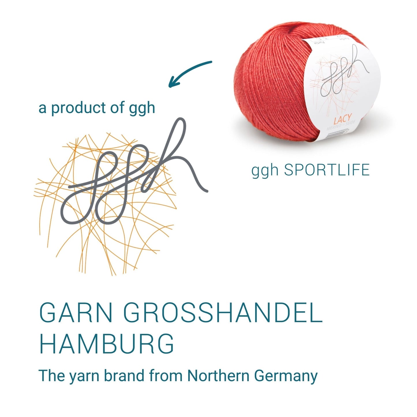 GGH Lacy Feinwolle Garn Marsrot 027 Strickgarn