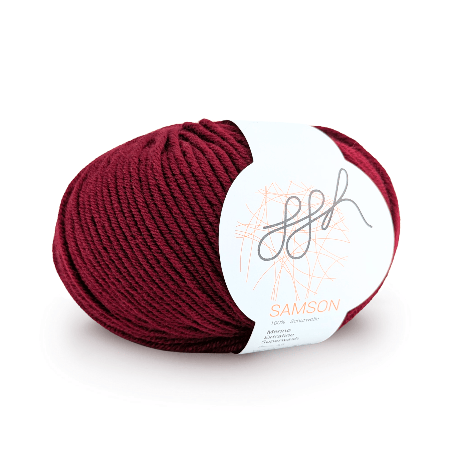ggh Samson 104 Granatrot extrafeine Merinowolle