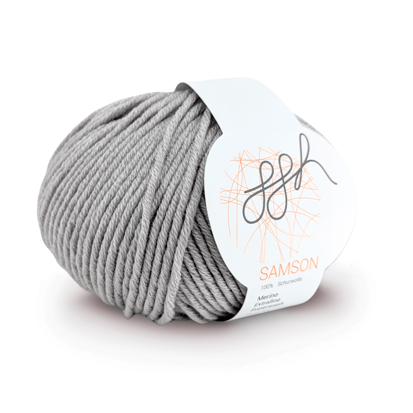 ggh Samson 115 Hellgrau Merinowolle Superwash Garn