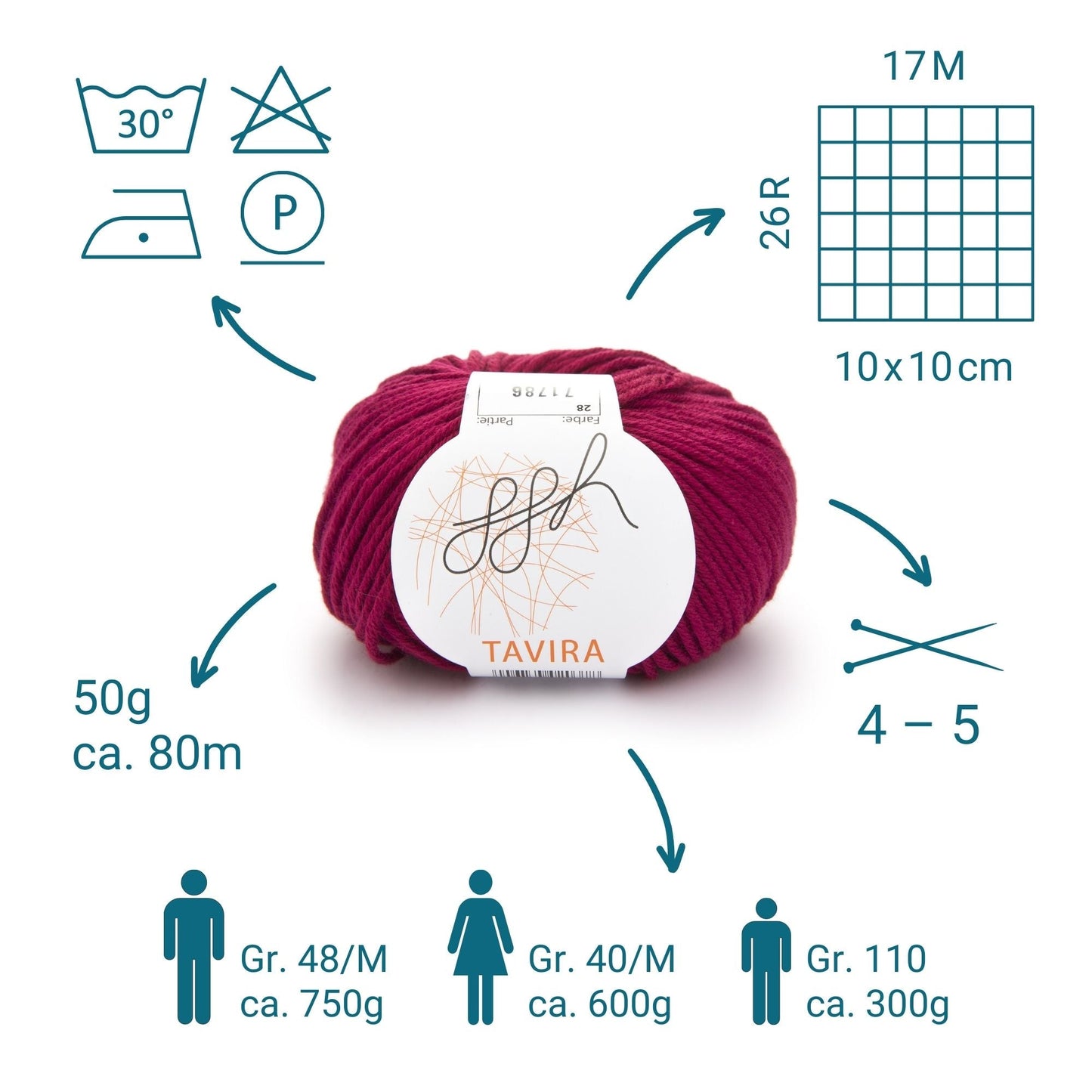 ggh Tavira Strickwolle 028 Scharlachrot