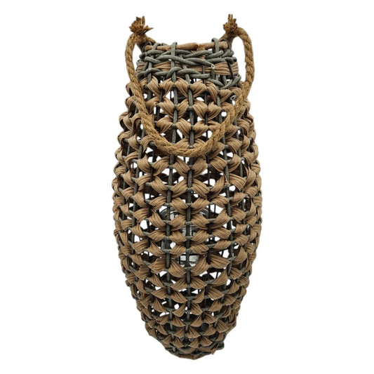 GILDE XXL Laterne 58x28 Geflecht Laterne in Rattan Optik aus Kunststoff Großes Windlicht - Yabubest - Home & More