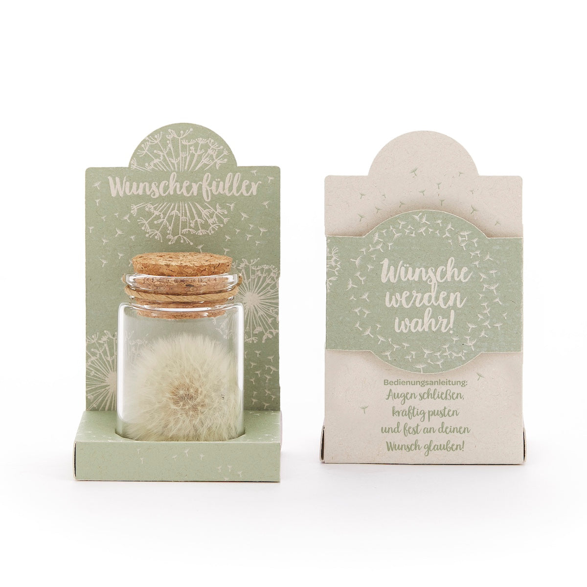 Wunscherfüller Pusteblume im Glas als besonderes Geschenk für jeden Anlass-Die Stadtgärtner