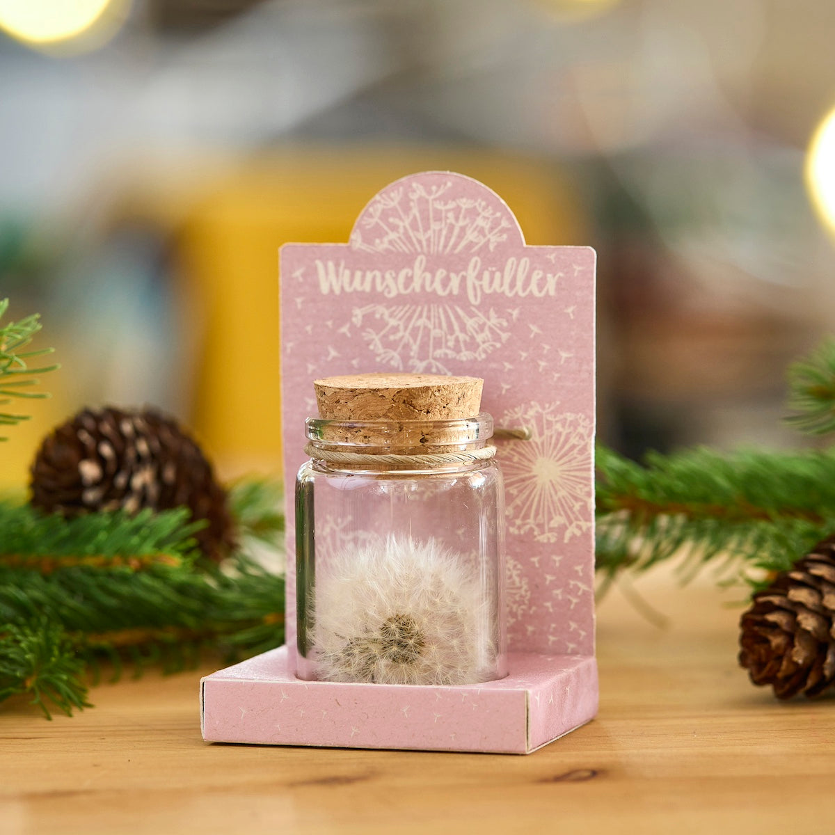 Wunscherfüller Pusteblume im Glas als besonderes Geschenk für jeden Anlass-Die Stadtgärtner