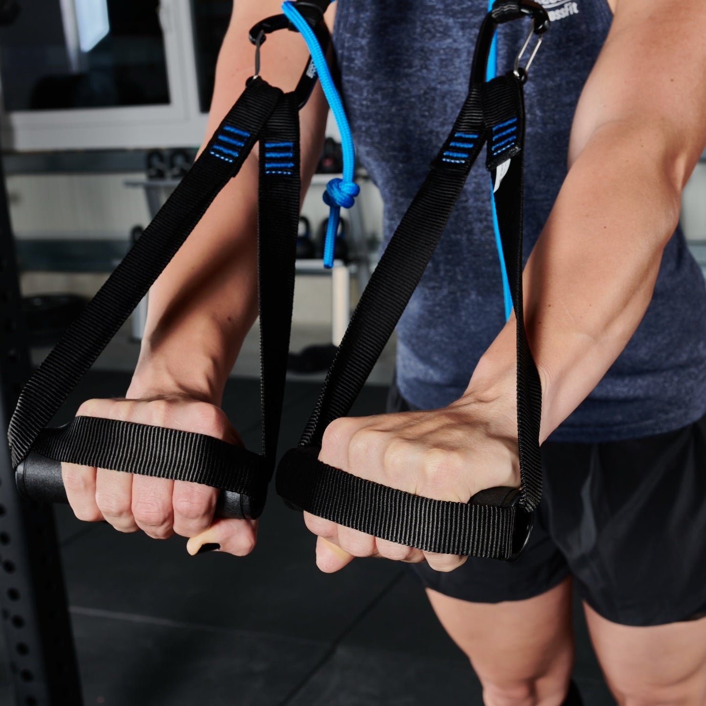 Handle Set with adjustable foot- and hand loops