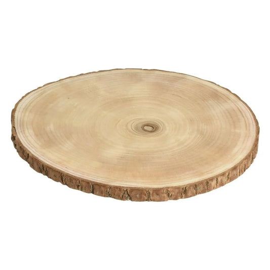 Holzbrett Baumscheibe Holz Brett Tischdeko Tablett Deko Holzplatte Ø 30 cm - Yabubest - Home & More