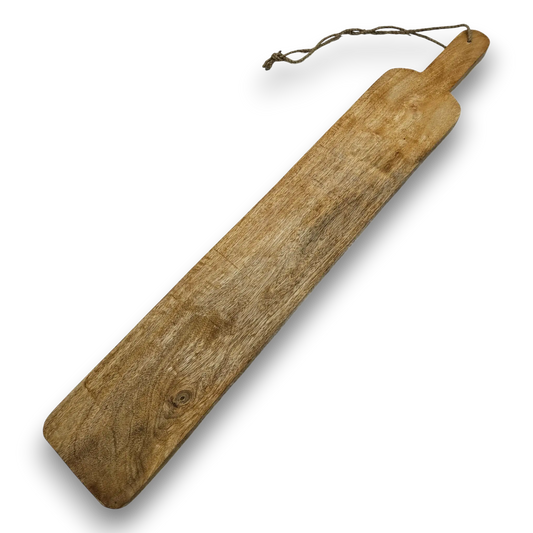 Holzbrett Dekobrett Holzplatte langes Tablett Mangoholz 76x12 cm massiv Kerzentablett - Yabubest - Home & More