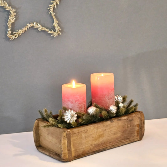 Holzkiste Ziegelform Ziegelsteinform Kiste recyceltes Holz Kasten 31 cm Original rustikal - Yabubest - Home & More