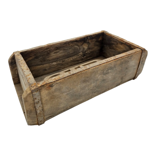Holzkiste Ziegelform Ziegelsteinform Kiste recyceltes Holz Kasten 31 cm Original rustikal - Yabubest - Home & More