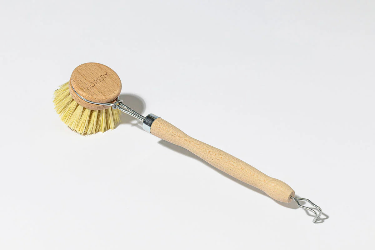 Nachhaltige Spuelbuerste aus FSC Buchenholz mit Naturborsten plastikfrei-Verdancia