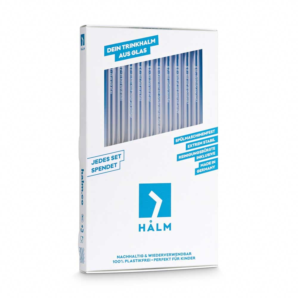 Glasstrohhalme Party Set mit 20 Sprüchen für Karneval