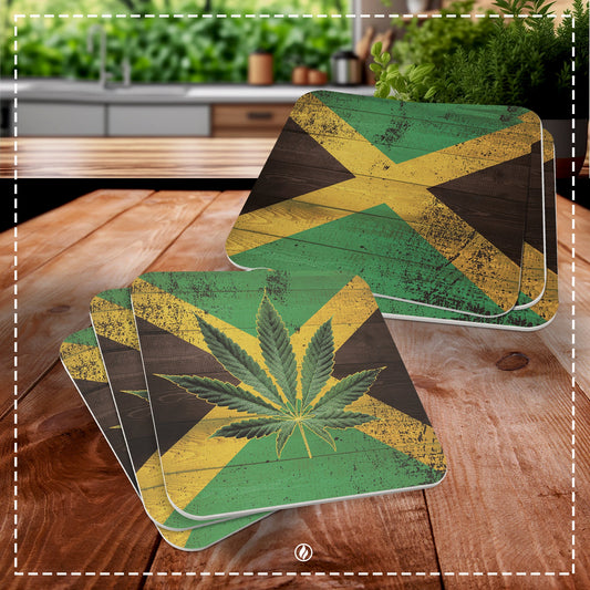 50x Premium Bierdeckel im Jamaica-Design – Party Highlight
