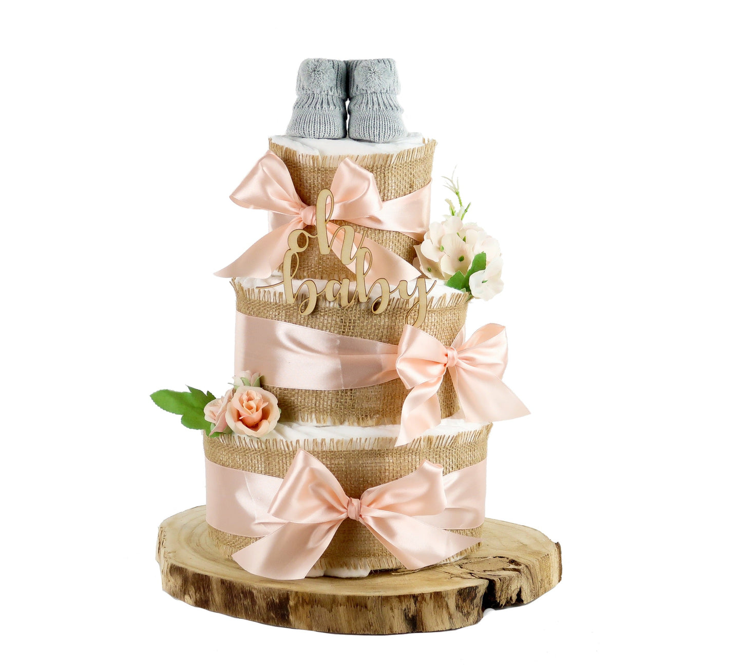 Windeltorte Alles Jute zur Geburt apricot-dubistda