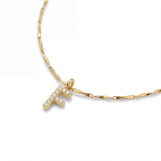 Cirra necklace with Milo letter pendant-Studio Karl