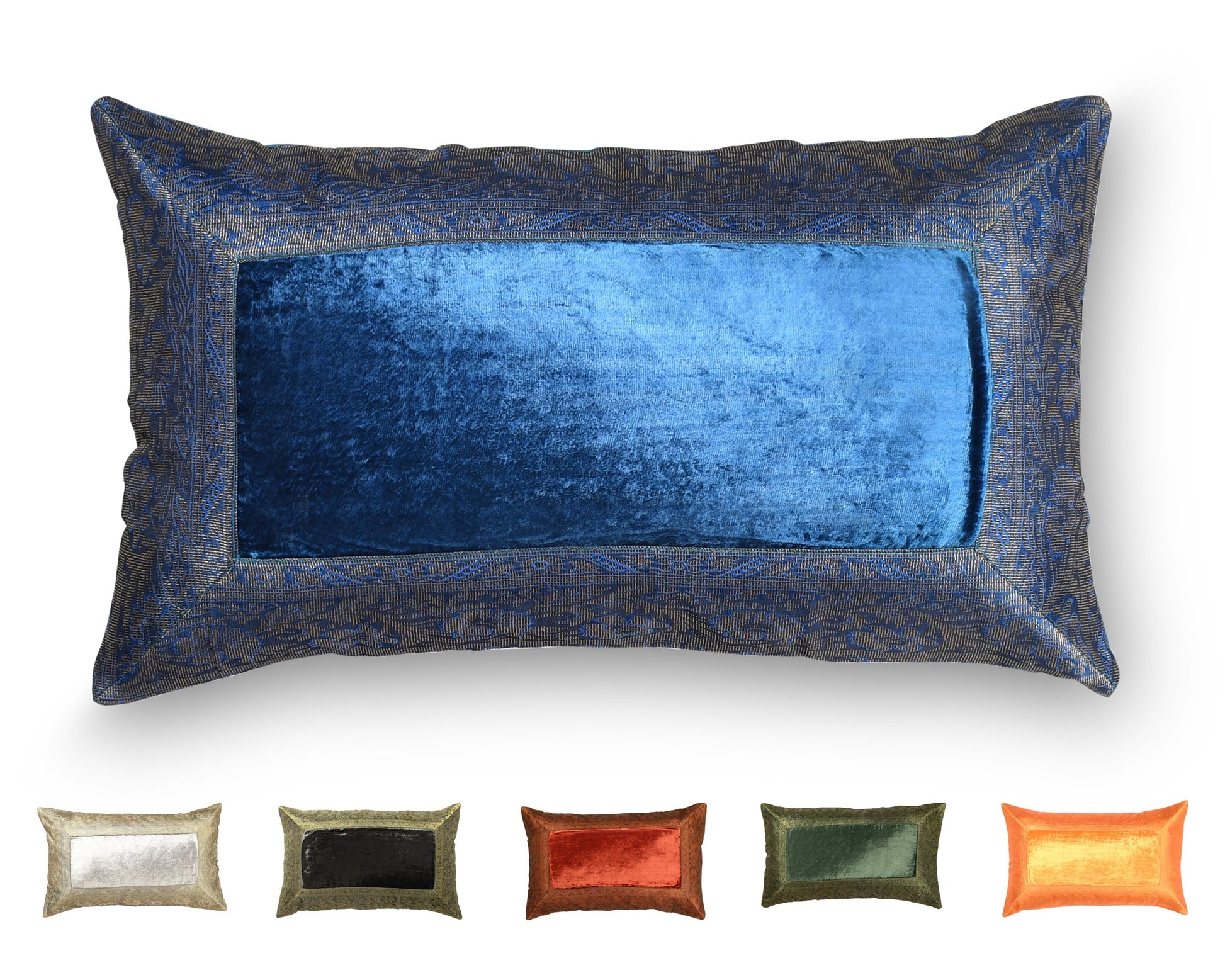 Orientalischer Kissenbezug 30x50 aus Brokat Samt und Baumwolle-Aga's Own