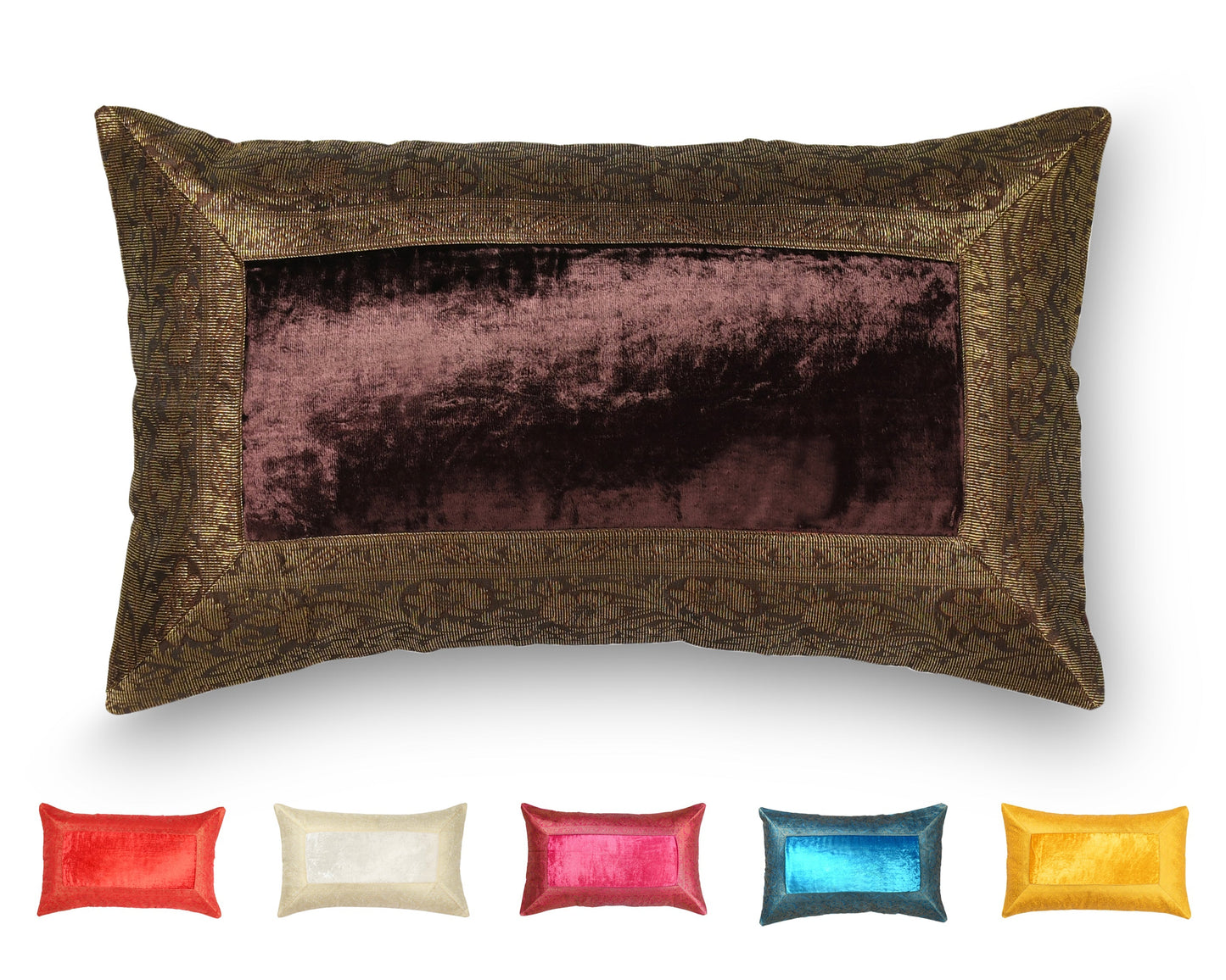 Orientalischer Kissenbezug 30x50 aus Brokat Samt und Baumwolle-Aga's Own