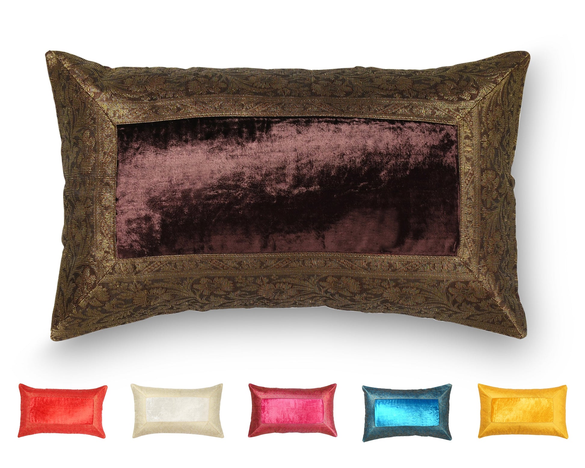 Orientalischer Kissenbezug 30x50 aus Brokat Samt und Baumwolle-Aga's Own