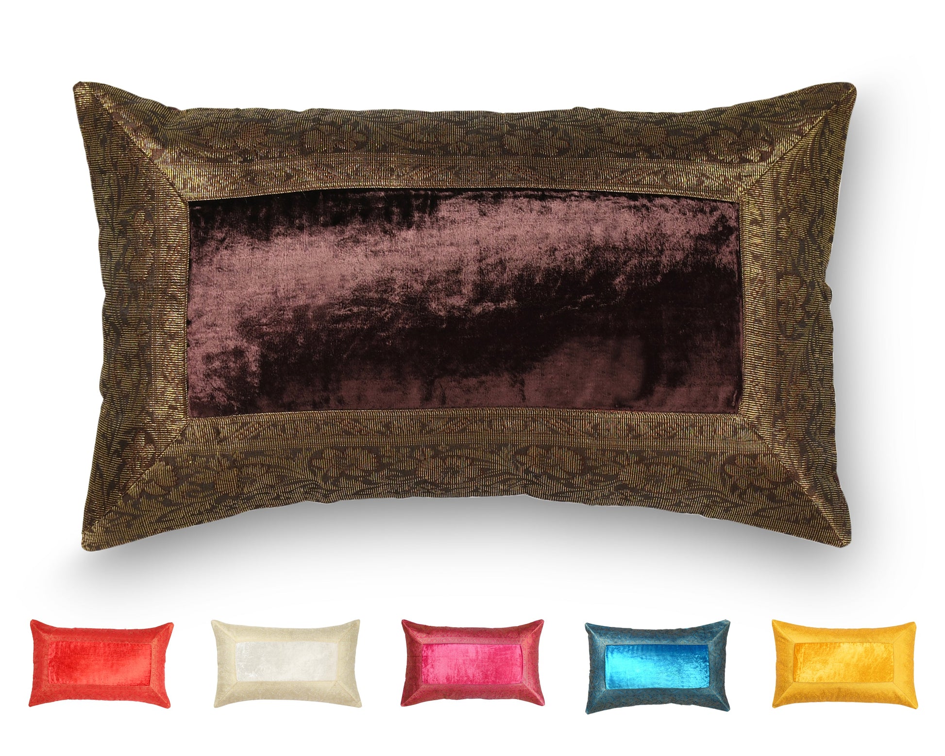 Orientalische Kissenbezüge aus Baumwolle Samt und Brokat 30 x 50 cm-Aga's Own