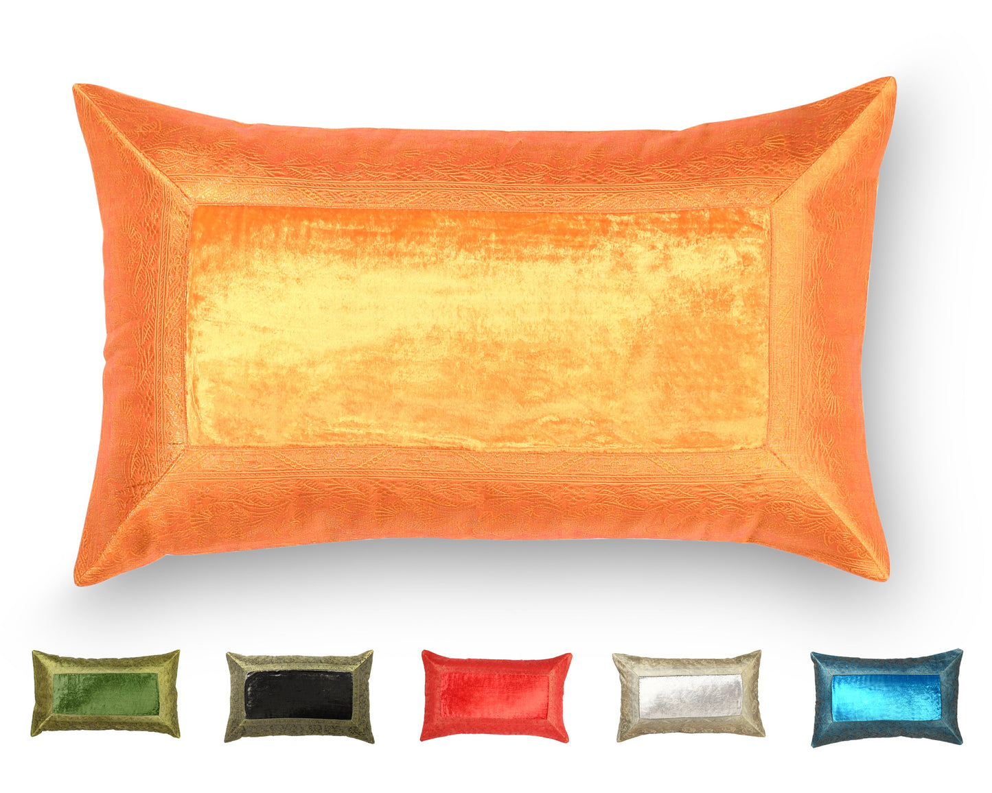 Orientalische Kissenbezüge aus Baumwolle Samt und Brokat 30 x 50 cm-Aga's Own