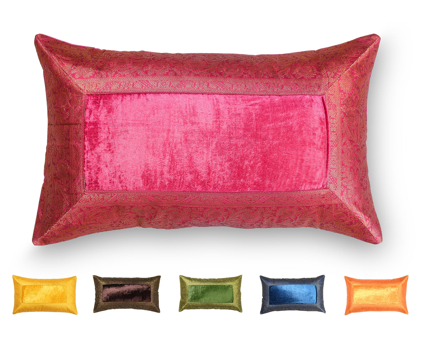 Orientalischer Kissenbezug 30x50 aus Brokat Samt und Baumwolle-Aga's Own