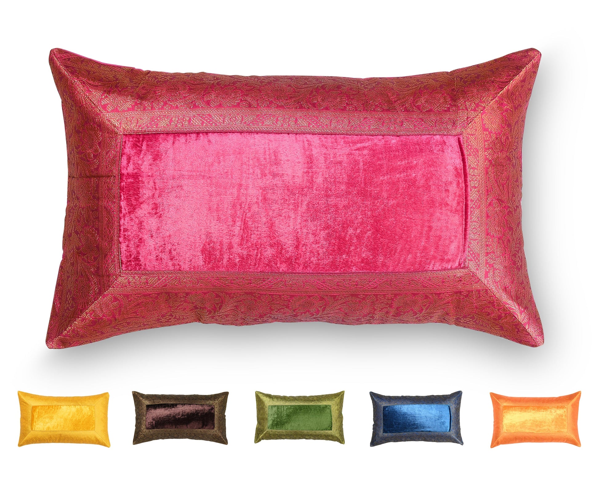 Orientalischer Kissenbezug 30x50 aus Brokat Samt und Baumwolle-Aga's Own
