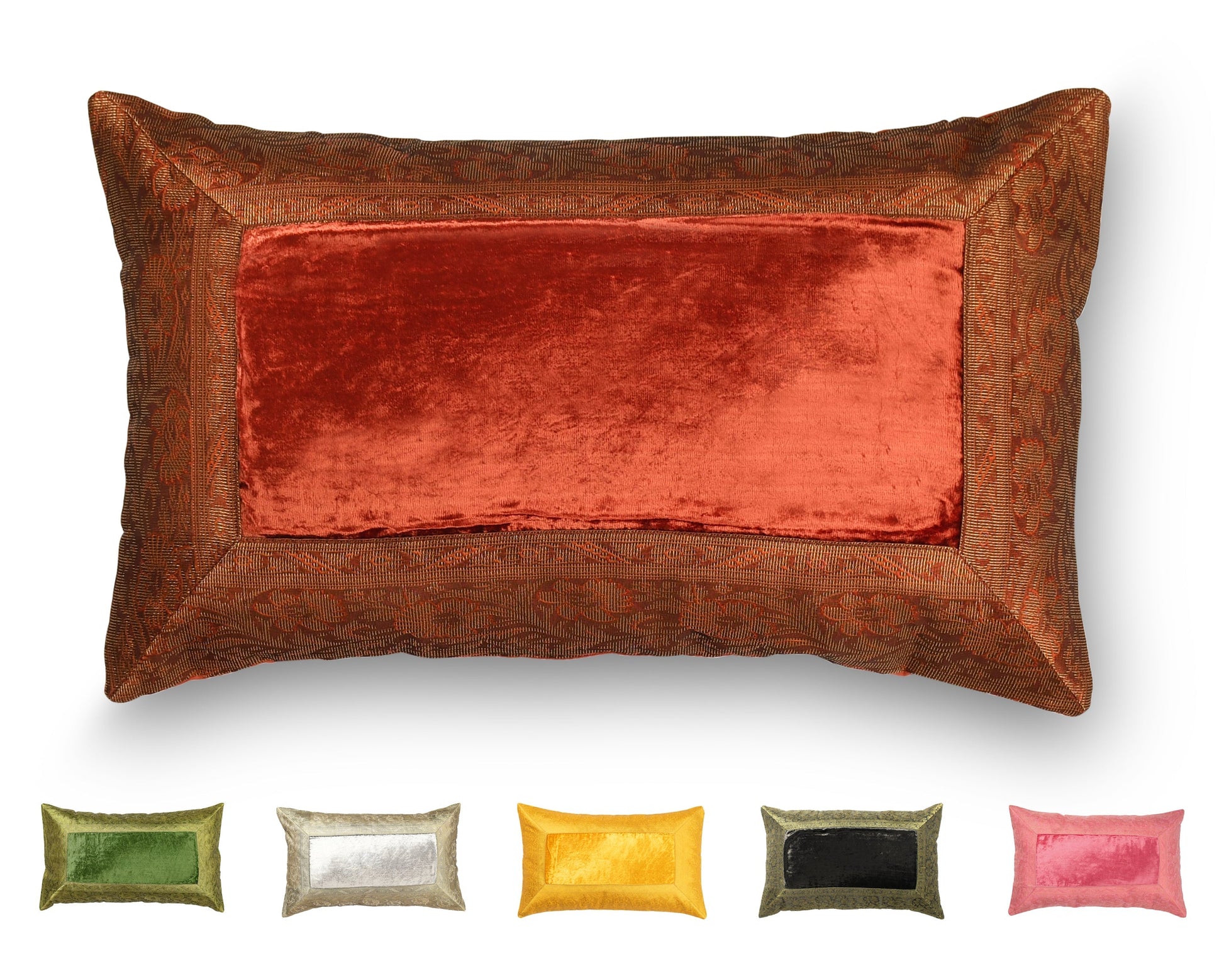 Orientalischer Kissenbezug 30x50 aus Brokat Samt und Baumwolle-Aga's Own