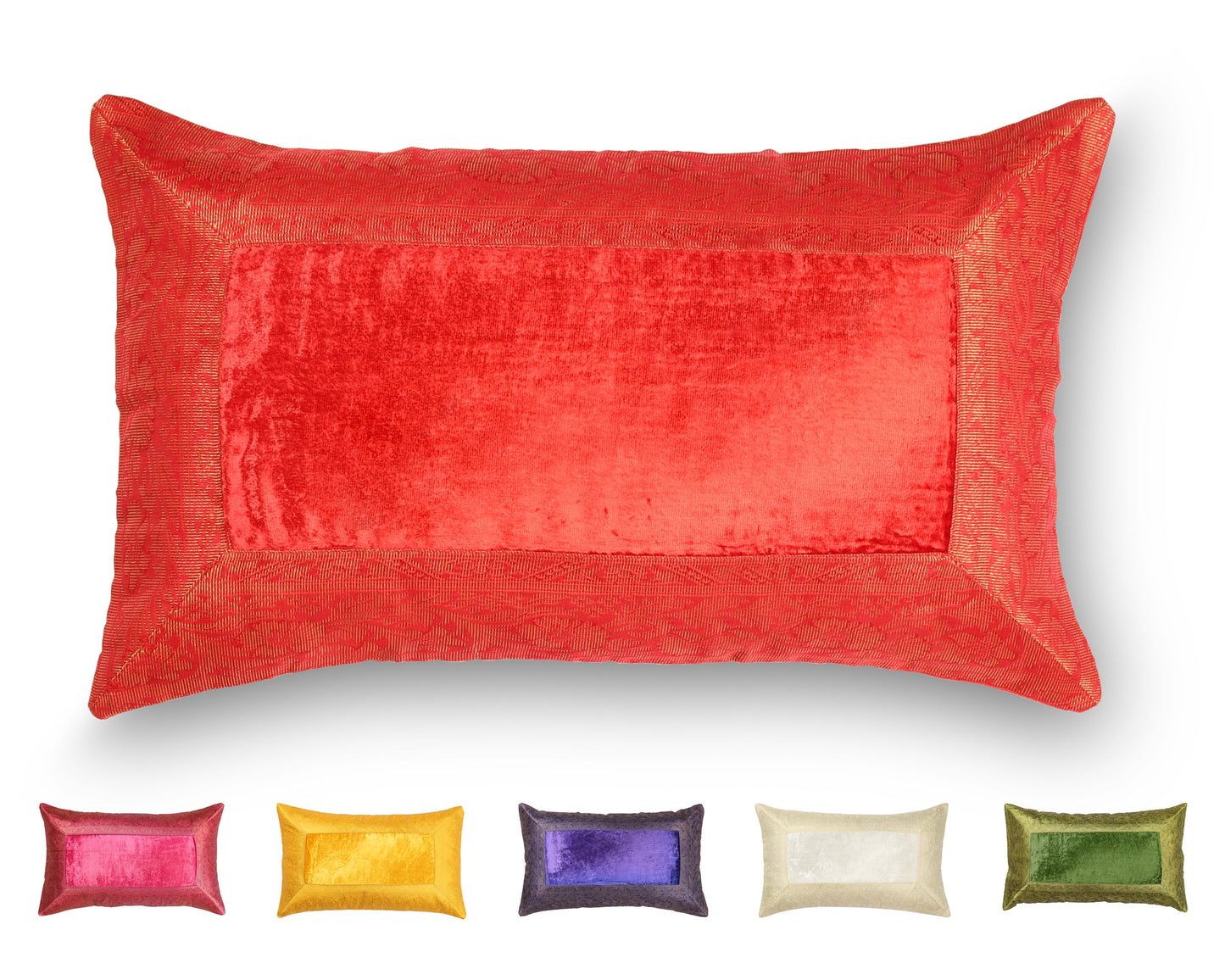 Orientalische Kissenbezüge aus Baumwolle Samt und Brokat 30 x 50 cm-Aga's Own