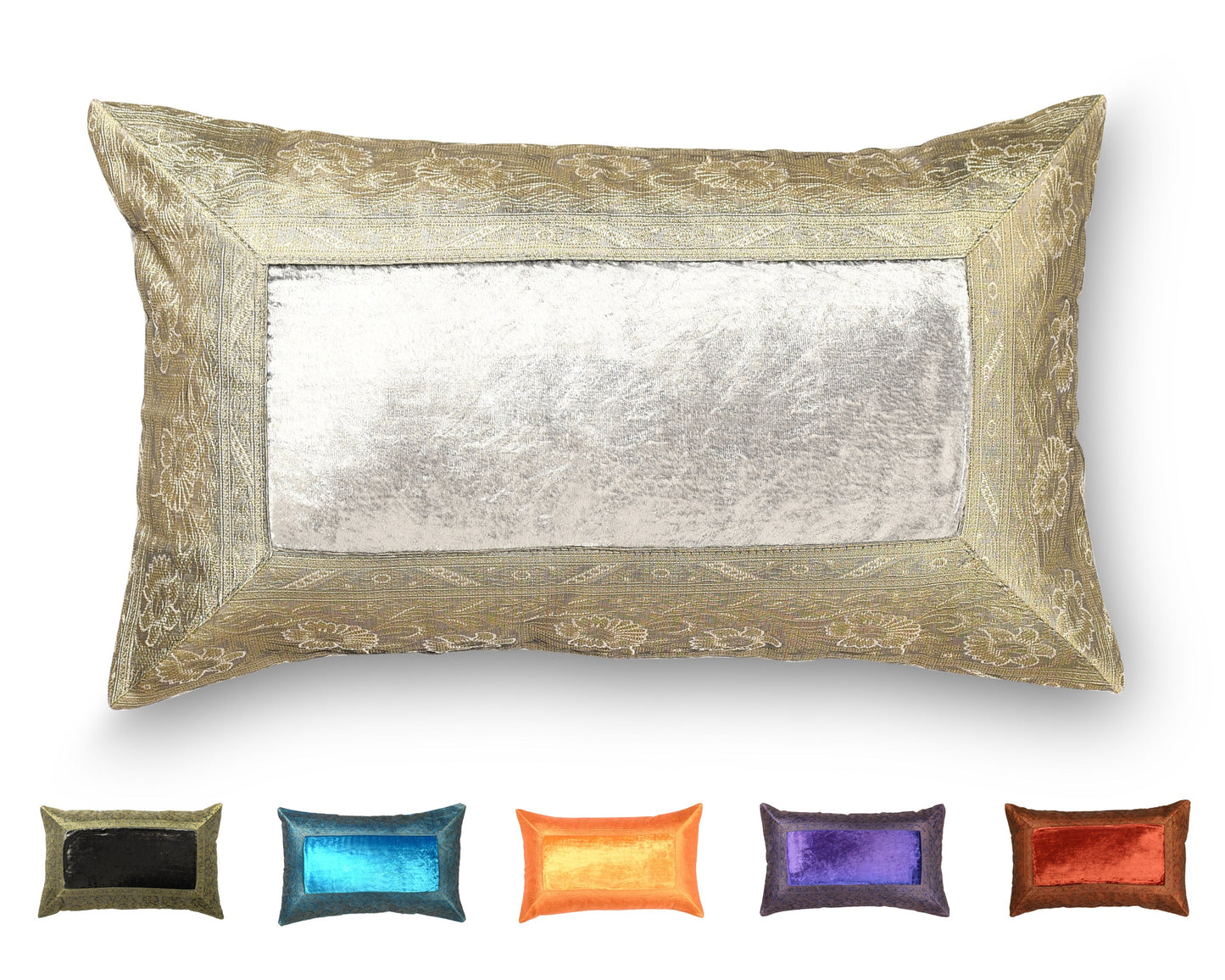 Orientalischer Kissenbezug 30x50 aus Brokat Samt und Baumwolle-Aga's Own