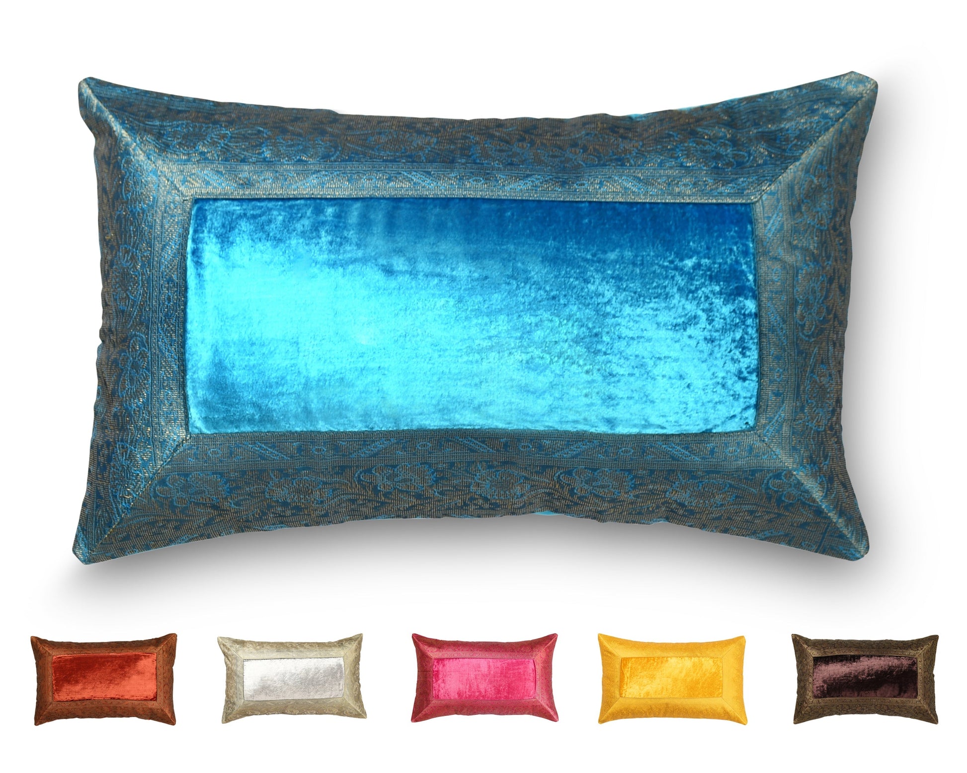Orientalischer Kissenbezug 30x50 aus Brokat Samt und Baumwolle-Aga's Own